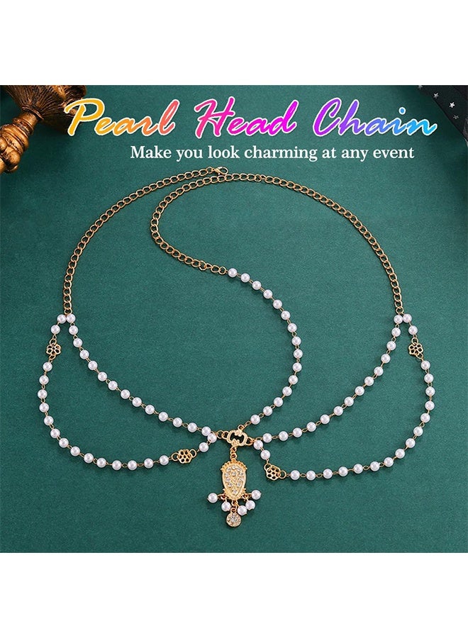 Happy D Pearl chain headpiece, Bohemian-style women's hair accessory suitable for Halloween costumes - Image 4